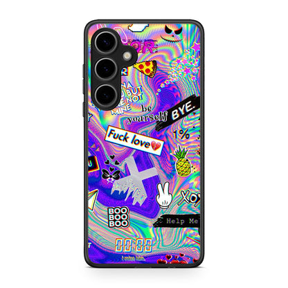 Samsung Galaxy S25 Plus Game Over θήκη από τη Smartfits με σχέδιο στο πίσω μέρος και μαύρο περίβλημα | Smartphone case with colorful back and black bezels by Smartfits