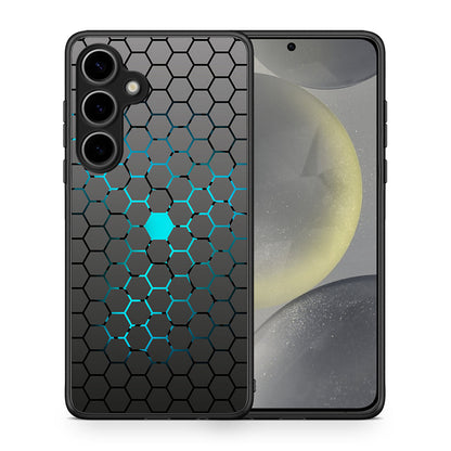 Θήκη Samsung Galaxy S25 Plus Hexagonal Geometric από τη Smartfits με σχέδιο στο πίσω μέρος και μαύρο περίβλημα | Samsung Galaxy S25 Plus Hexagonal Geometric case with colorful back and black bezels