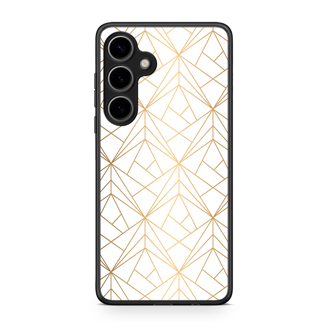 111 - Samsung Galaxy S25 Plus Luxury White Geometric case, cover, bumper