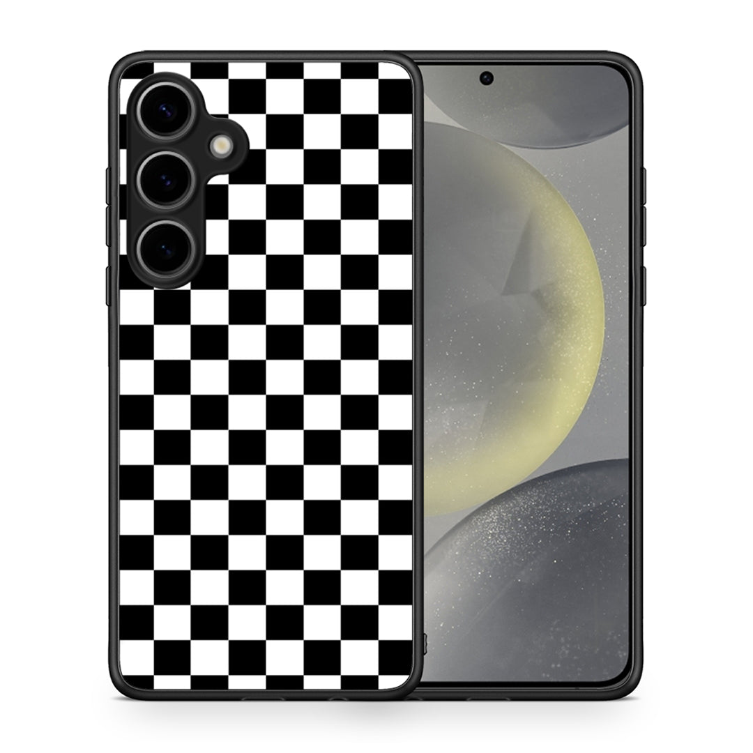 Θήκη Samsung Galaxy S25 Plus Squares Geometric από τη Smartfits με σχέδιο στο πίσω μέρος και μαύρο περίβλημα | Samsung Galaxy S25 Plus Squares Geometric case with colorful back and black bezels