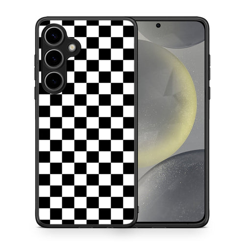 Θήκη Samsung Galaxy S25 Plus Squares Geometric από τη Smartfits με σχέδιο στο πίσω μέρος και μαύρο περίβλημα | Samsung Galaxy S25 Plus Squares Geometric case with colorful back and black bezels