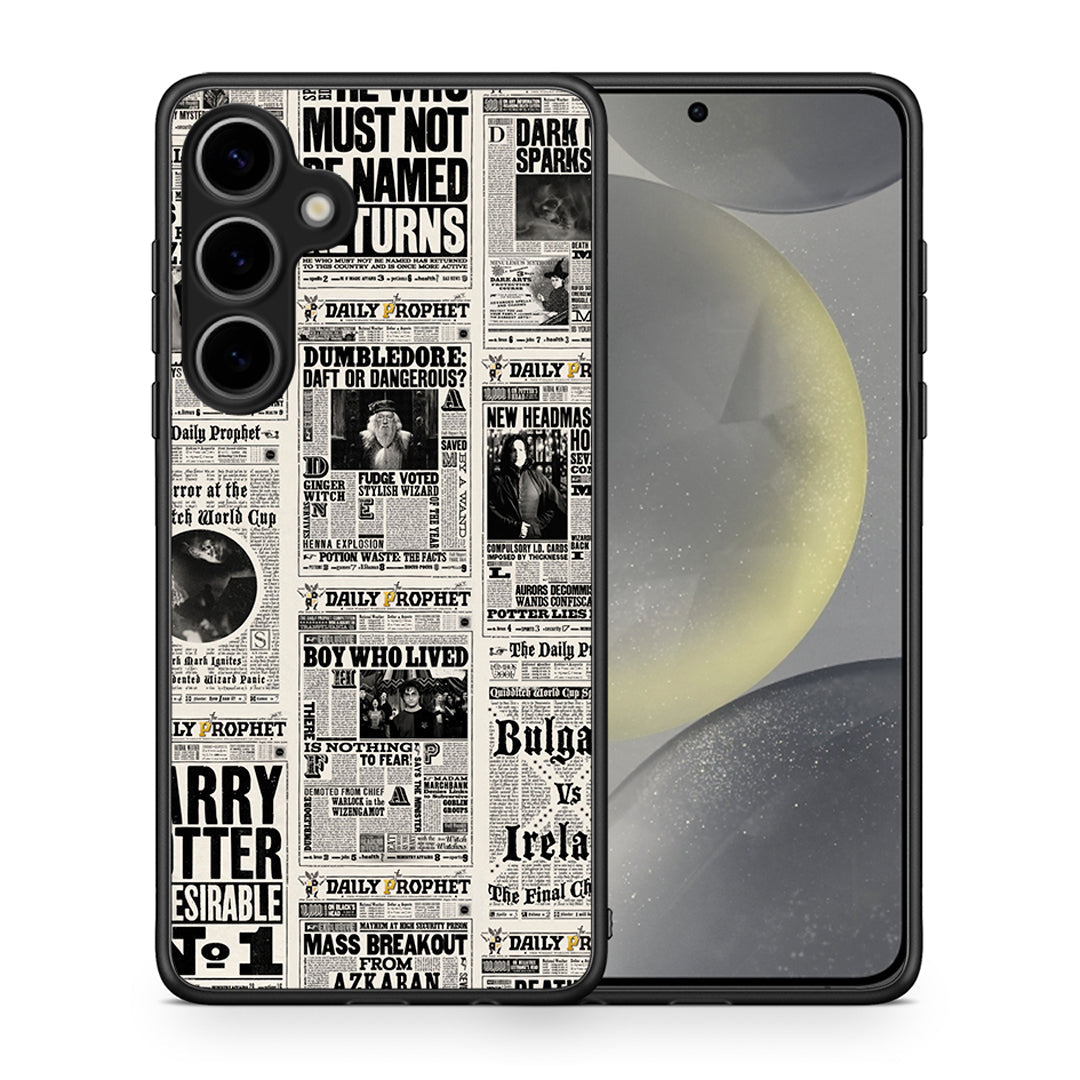 Θήκη Samsung Galaxy S25 Plus Harry Paper από τη Smartfits με σχέδιο στο πίσω μέρος και μαύρο περίβλημα | Samsung Galaxy S25 Plus Harry Paper case with colorful back and black bezels