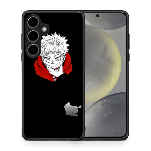 Θήκη Samsung Galaxy S25 Plus Itadori Anime από τη Smartfits με σχέδιο στο πίσω μέρος και μαύρο περίβλημα | Samsung Galaxy S25 Plus Itadori Anime case with colorful back and black bezels