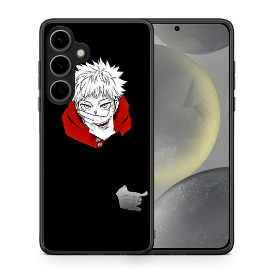 Θήκη Samsung Galaxy S25 Plus Itadori Anime από τη Smartfits με σχέδιο στο πίσω μέρος και μαύρο περίβλημα | Samsung Galaxy S25 Plus Itadori Anime case with colorful back and black bezels