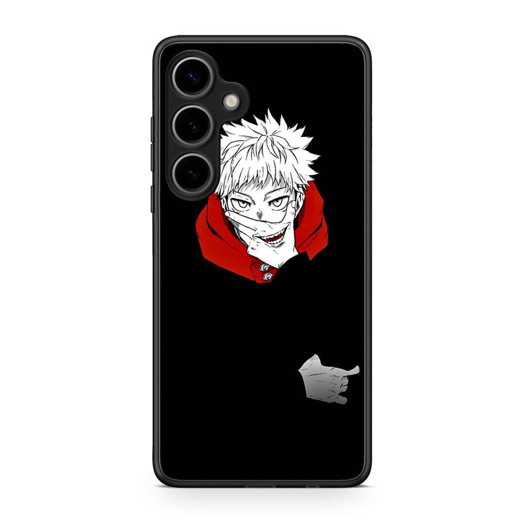 Samsung Galaxy S25 Plus Itadori Anime θήκη από τη Smartfits με σχέδιο στο πίσω μέρος και μαύρο περίβλημα | Smartphone case with colorful back and black bezels by Smartfits