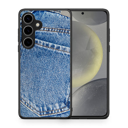 Θήκη Samsung Galaxy S25 Plus Jeans Pocket από τη Smartfits με σχέδιο στο πίσω μέρος και μαύρο περίβλημα | Samsung Galaxy S25 Plus Jeans Pocket case with colorful back and black bezels