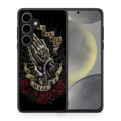 Θήκη Samsung Galaxy S25 Plus Judge By God από τη Smartfits με σχέδιο στο πίσω μέρος και μαύρο περίβλημα | Samsung Galaxy S25 Plus Judge By God case with colorful back and black bezels