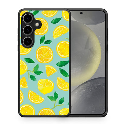 Θήκη Samsung Galaxy S25 Plus Lemons από τη Smartfits με σχέδιο στο πίσω μέρος και μαύρο περίβλημα | Samsung Galaxy S25 Plus Lemons case with colorful back and black bezels