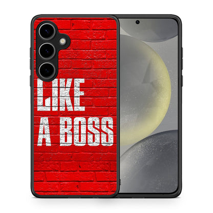 Θήκη Samsung Galaxy S25 Plus Like A Boss από τη Smartfits με σχέδιο στο πίσω μέρος και μαύρο περίβλημα | Samsung Galaxy S25 Plus Like A Boss case with colorful back and black bezels