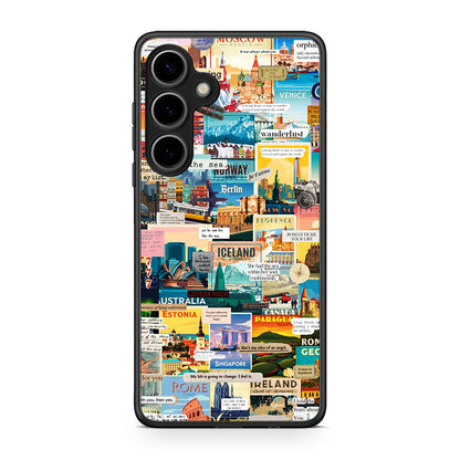 Samsung Galaxy S25 Plus Live To Travel θήκη από τη Smartfits με σχέδιο στο πίσω μέρος και μαύρο περίβλημα | Smartphone case with colorful back and black bezels by Smartfits