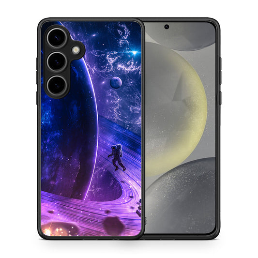 Θήκη Samsung Galaxy S25 Plus Lost Astronaut από τη Smartfits με σχέδιο στο πίσω μέρος και μαύρο περίβλημα | Samsung Galaxy S25 Plus Lost Astronaut case with colorful back and black bezels