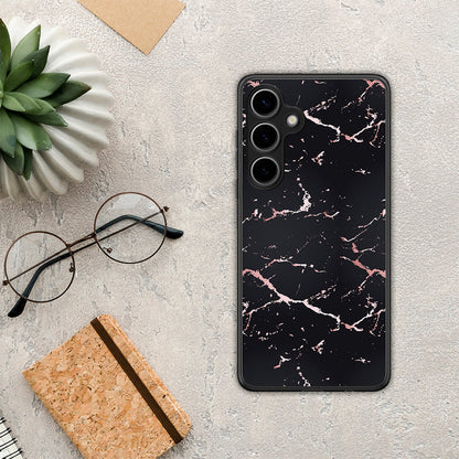 Marble Black Rosegold - Samsung Galaxy S25 Plus θήκη