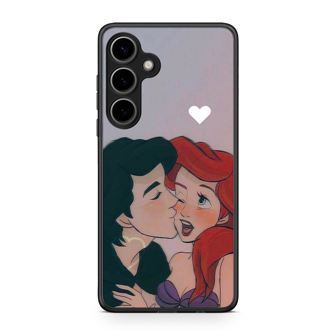 Samsung Galaxy S25 Plus Mermaid Love Θήκη Αγίου Βαλεντίνου από τη Smartfits με σχέδιο στο πίσω μέρος και μαύρο περίβλημα | Smartphone case with colorful back and black bezels by Smartfits