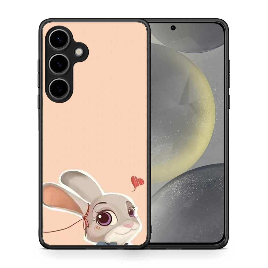 Θήκη Samsung Galaxy S25 Plus Nick Wilde And Judy Hopps Love 2 από τη Smartfits με σχέδιο στο πίσω μέρος και μαύρο περίβλημα | Samsung Galaxy S25 Plus Nick Wilde And Judy Hopps Love 2 case with colorful back and black bezels
