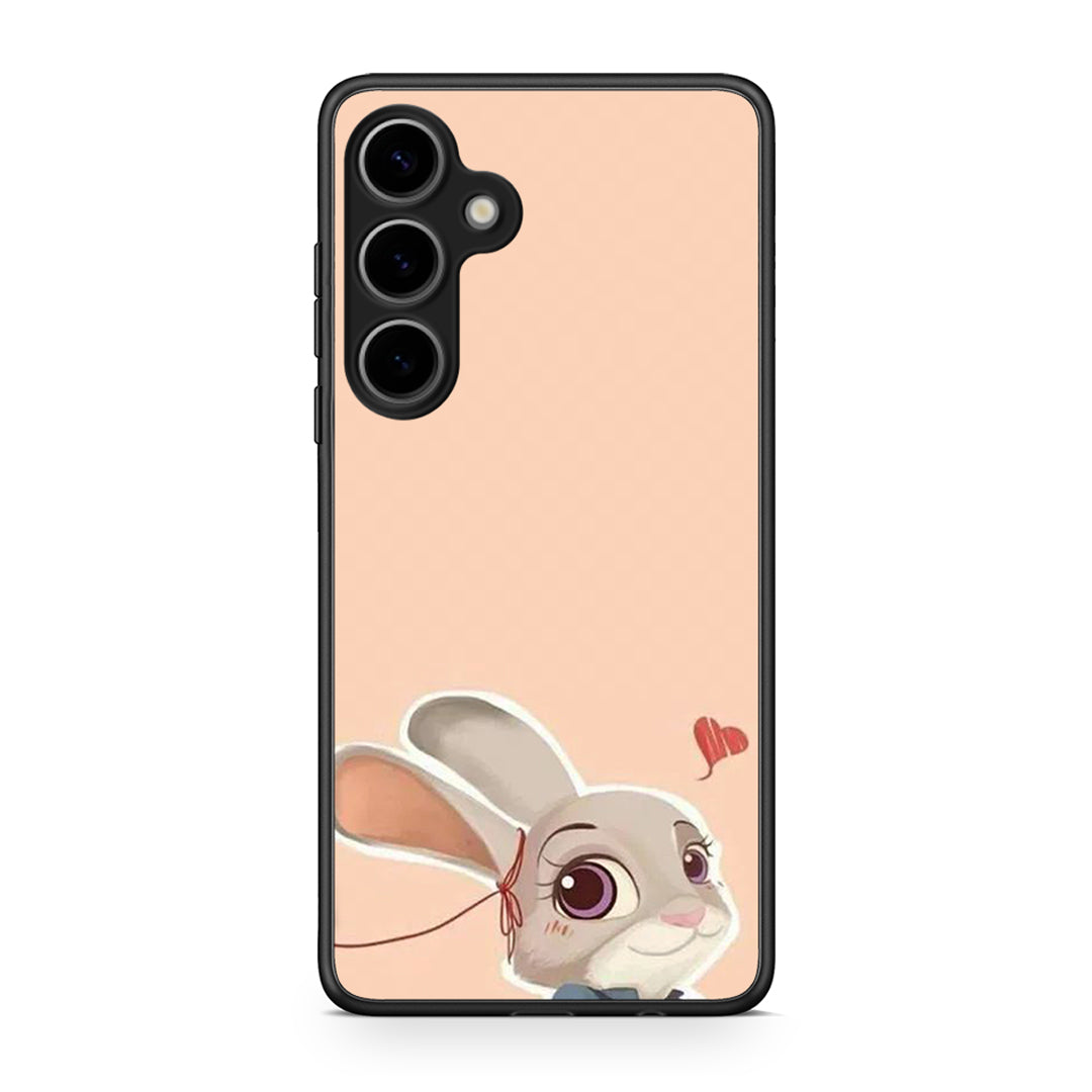 Samsung Galaxy S25 Plus Nick Wilde And Judy Hopps Love 2 θήκη από τη Smartfits με σχέδιο στο πίσω μέρος και μαύρο περίβλημα | Smartphone case with colorful back and black bezels by Smartfits