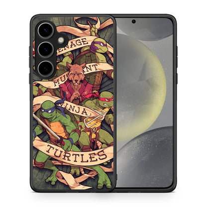 Θήκη Samsung Galaxy S25 Plus Ninja Turtles από τη Smartfits με σχέδιο στο πίσω μέρος και μαύρο περίβλημα | Samsung Galaxy S25 Plus Ninja Turtles case with colorful back and black bezels