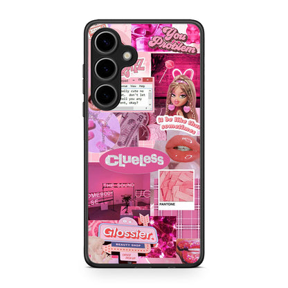 Samsung Galaxy S25 Plus Pink Love Θήκη Αγίου Βαλεντίνου από τη Smartfits με σχέδιο στο πίσω μέρος και μαύρο περίβλημα | Smartphone case with colorful back and black bezels by Smartfits