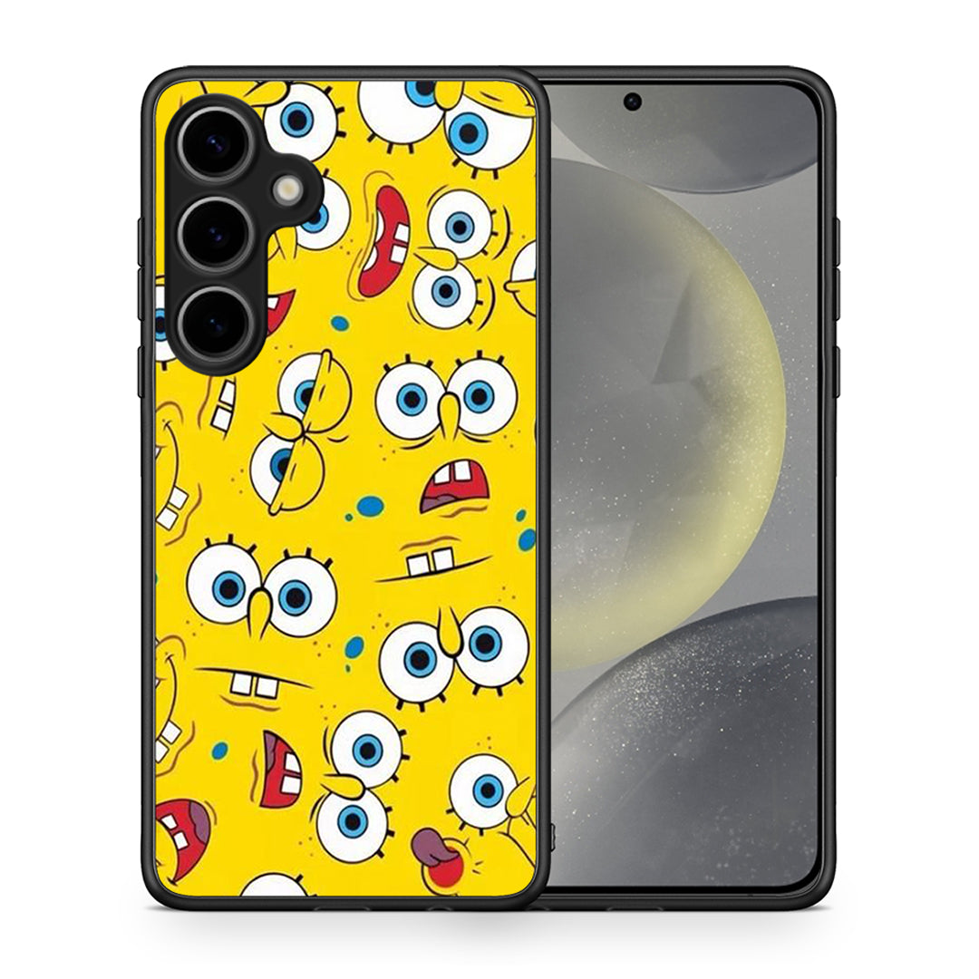 Θήκη Samsung Galaxy S25 Plus Sponge PopArt από τη Smartfits με σχέδιο στο πίσω μέρος και μαύρο περίβλημα | Samsung Galaxy S25 Plus Sponge PopArt case with colorful back and black bezels