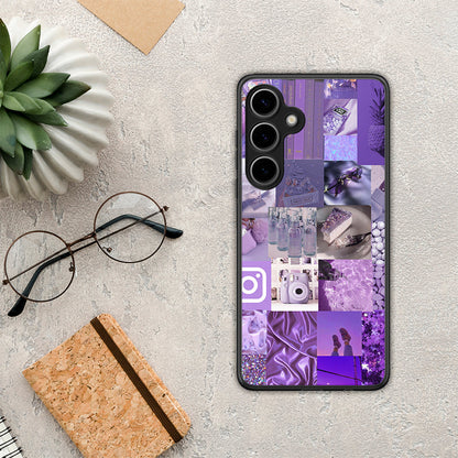 Purple Aesthetic Collage - Samsung Galaxy S25 Plus θήκη
