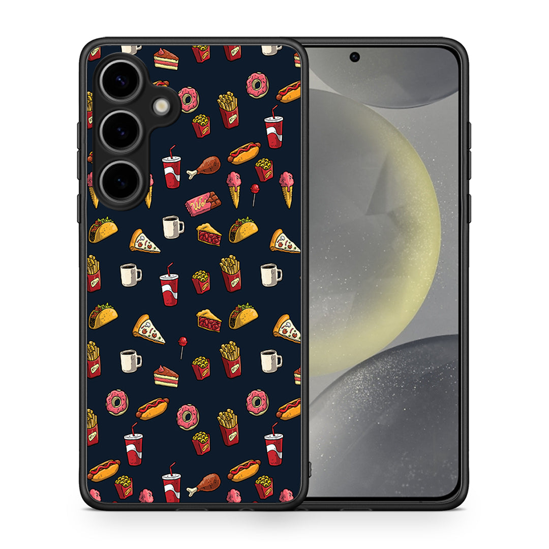 Θήκη Samsung Galaxy S25 Plus Hungry Random από τη Smartfits με σχέδιο στο πίσω μέρος και μαύρο περίβλημα | Samsung Galaxy S25 Plus Hungry Random case with colorful back and black bezels