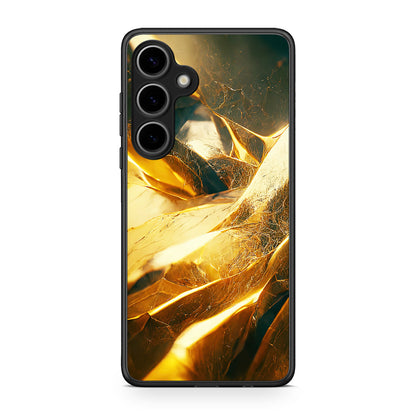 Samsung Galaxy S25 Plus Real Gold θήκη από τη Smartfits με σχέδιο στο πίσω μέρος και μαύρο περίβλημα | Smartphone case with colorful back and black bezels by Smartfits