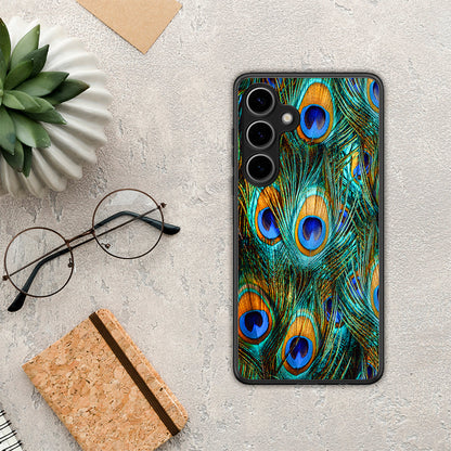 Real Peacock Feathers - Samsung Galaxy S25 Plus θήκη