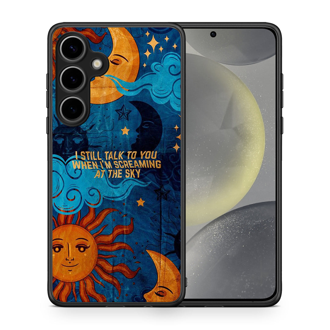 Θήκη Samsung Galaxy S25 Plus Screaming Sky από τη Smartfits με σχέδιο στο πίσω μέρος και μαύρο περίβλημα | Samsung Galaxy S25 Plus Screaming Sky case with colorful back and black bezels