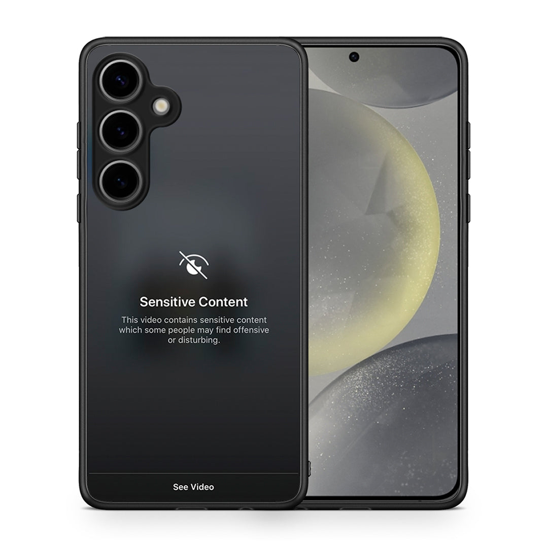 Θήκη Samsung Galaxy S25 Plus Sensitive Content από τη Smartfits με σχέδιο στο πίσω μέρος και μαύρο περίβλημα | Samsung Galaxy S25 Plus Sensitive Content case with colorful back and black bezels
