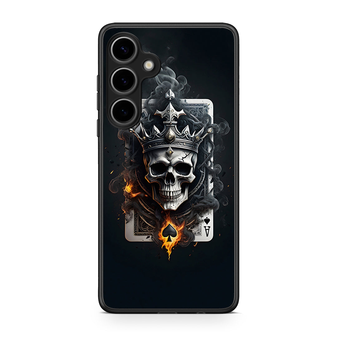Samsung Galaxy S25 Plus Skull King Ace θήκη από τη Smartfits με σχέδιο στο πίσω μέρος και μαύρο περίβλημα | Smartphone case with colorful back and black bezels by Smartfits