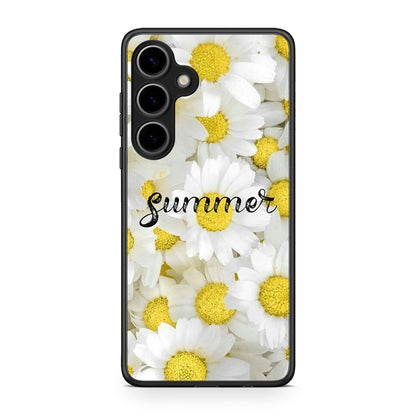 Samsung Galaxy S25 Plus Summer Daisies Θήκη από τη Smartfits με σχέδιο στο πίσω μέρος και μαύρο περίβλημα | Smartphone case with colorful back and black bezels by Smartfits