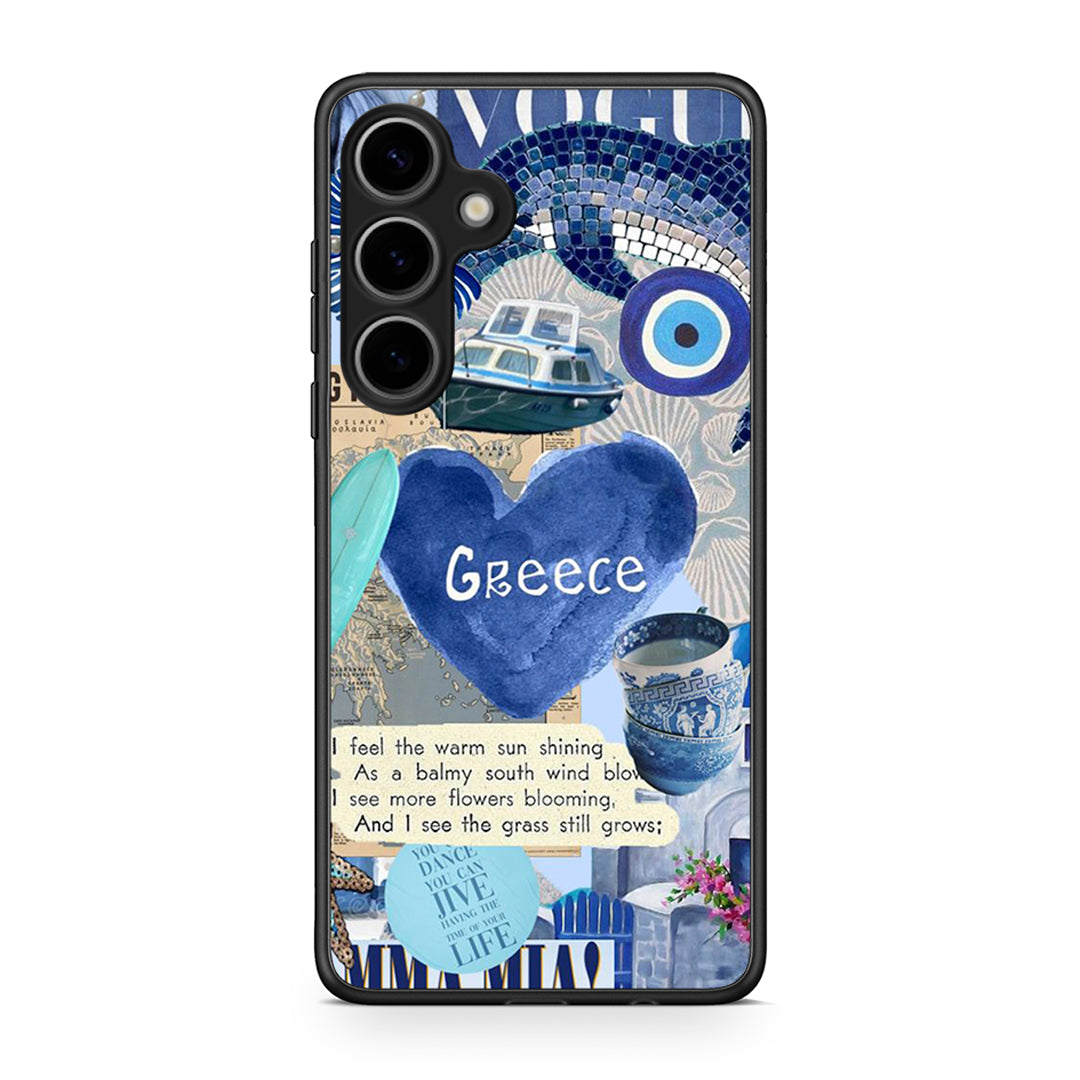 Samsung Galaxy S25 Plus Summer In Greece Θήκη από τη Smartfits με σχέδιο στο πίσω μέρος και μαύρο περίβλημα | Smartphone case with colorful back and black bezels by Smartfits