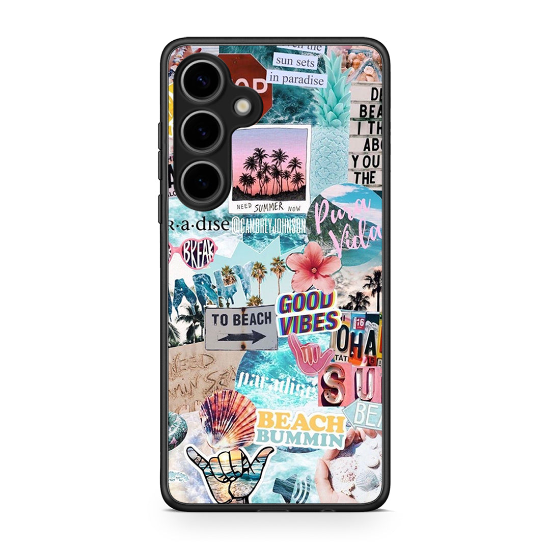 Samsung Galaxy S25 Plus Summer Vibes Θήκη από τη Smartfits με σχέδιο στο πίσω μέρος και μαύρο περίβλημα | Smartphone case with colorful back and black bezels by Smartfits