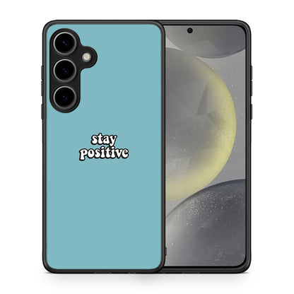 Θήκη Samsung Galaxy S25 Plus Positive Text από τη Smartfits με σχέδιο στο πίσω μέρος και μαύρο περίβλημα | Samsung Galaxy S25 Plus Positive Text case with colorful back and black bezels