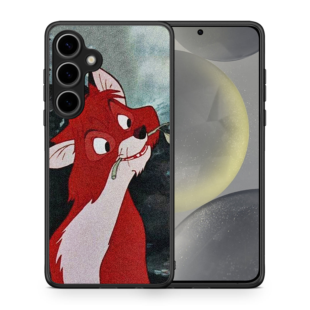 Θήκη Samsung Galaxy S25 Plus Tod And Vixey Love 1 από τη Smartfits με σχέδιο στο πίσω μέρος και μαύρο περίβλημα | Samsung Galaxy S25 Plus Tod And Vixey Love 1 case with colorful back and black bezels