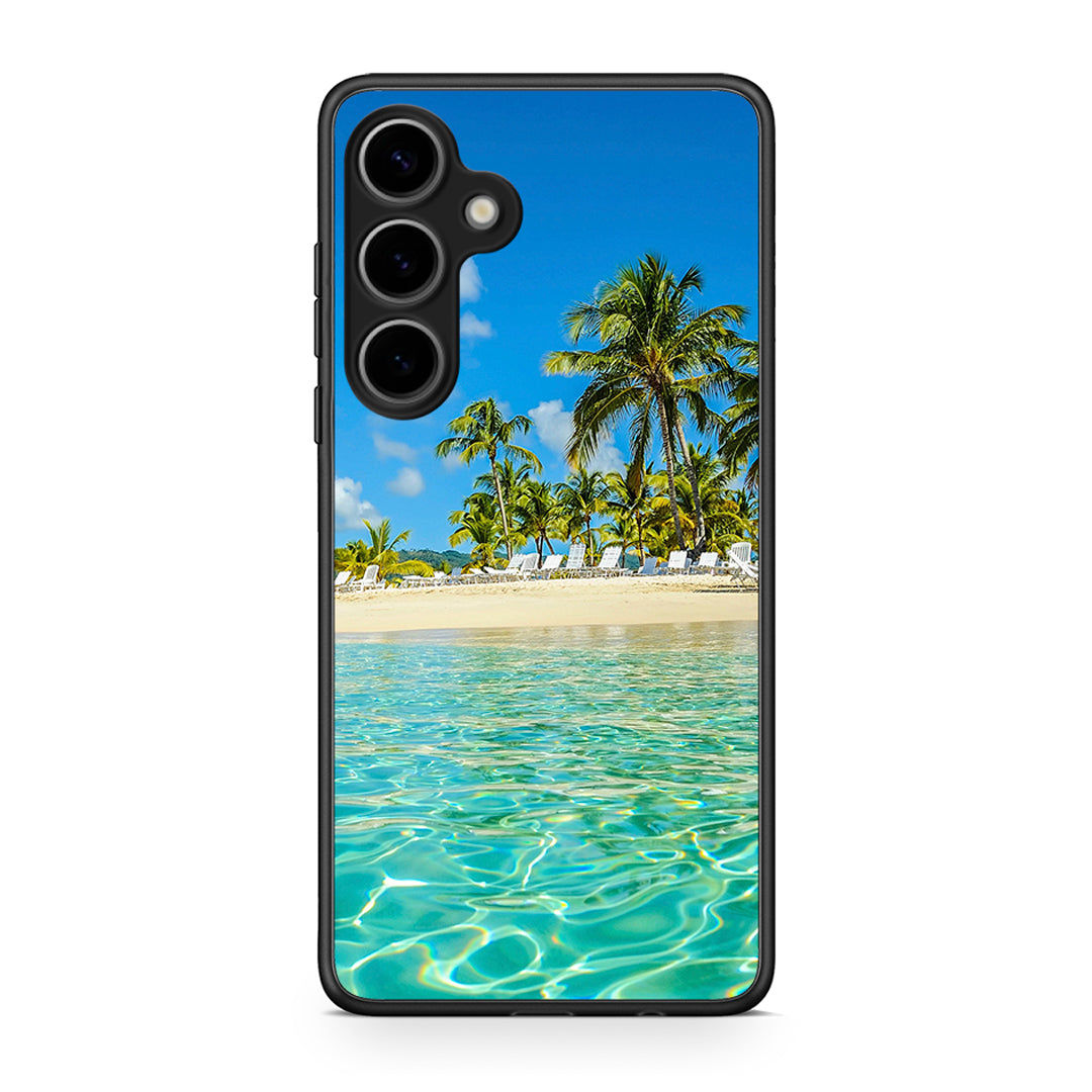 Samsung Galaxy S25 Plus Tropical Vibes Θήκη από τη Smartfits με σχέδιο στο πίσω μέρος και μαύρο περίβλημα | Smartphone case with colorful back and black bezels by Smartfits