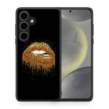 Θήκη Samsung Galaxy S25 Plus Golden Valentine από τη Smartfits με σχέδιο στο πίσω μέρος και μαύρο περίβλημα | Samsung Galaxy S25 Plus Golden Valentine case with colorful back and black bezels