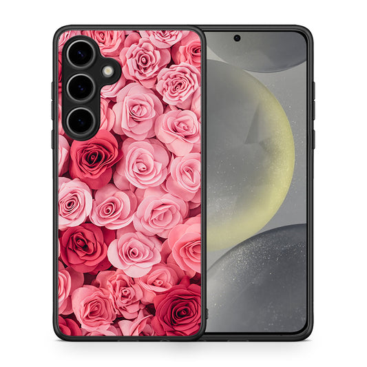 Θήκη Samsung Galaxy S25 Plus RoseGarden Valentine από τη Smartfits με σχέδιο στο πίσω μέρος και μαύρο περίβλημα | Samsung Galaxy S25 Plus RoseGarden Valentine case with colorful back and black bezels