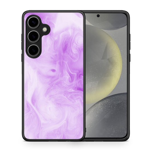 Θήκη Samsung Galaxy S25 Plus Lavender Watercolor από τη Smartfits με σχέδιο στο πίσω μέρος και μαύρο περίβλημα | Samsung Galaxy S25 Plus Lavender Watercolor case with colorful back and black bezels