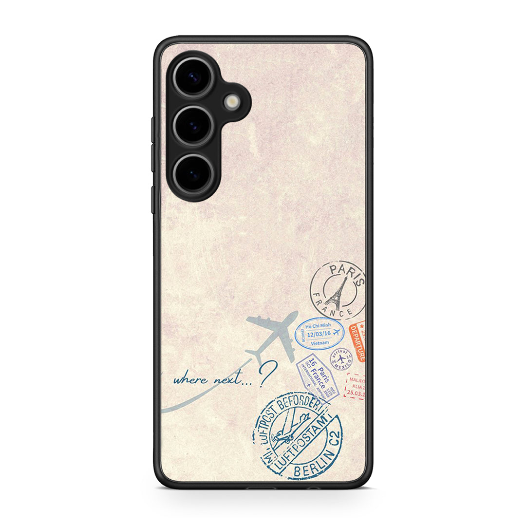 Samsung Galaxy S25 Plus Where Next Θήκη από τη Smartfits με σχέδιο στο πίσω μέρος και μαύρο περίβλημα | Smartphone case with colorful back and black bezels by Smartfits