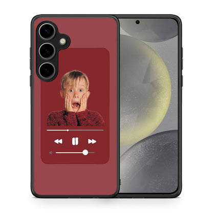 Θήκη Samsung Galaxy S25 Plus Xmas Alone Music από τη Smartfits με σχέδιο στο πίσω μέρος και μαύρο περίβλημα | Samsung Galaxy S25 Plus Xmas Alone Music case with colorful back and black bezels