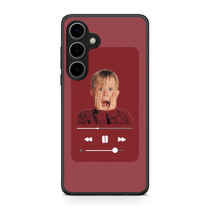 Samsung Galaxy S25 Plus Xmas Alone Music θήκη από τη Smartfits με σχέδιο στο πίσω μέρος και μαύρο περίβλημα | Smartphone case with colorful back and black bezels by Smartfits