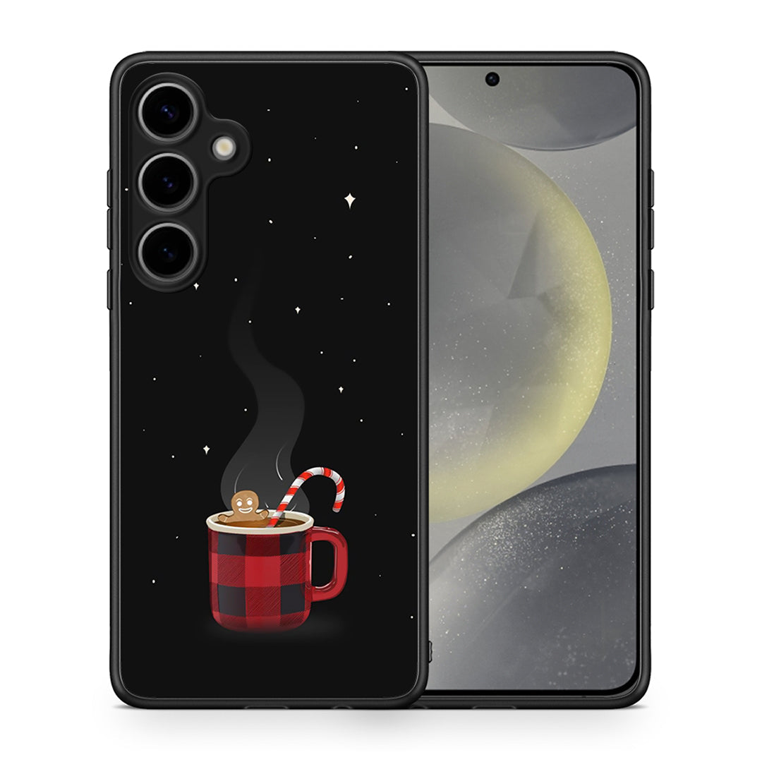 Θήκη Samsung Galaxy S25 Plus Xmas Bathing από τη Smartfits με σχέδιο στο πίσω μέρος και μαύρο περίβλημα | Samsung Galaxy S25 Plus Xmas Bathing case with colorful back and black bezels