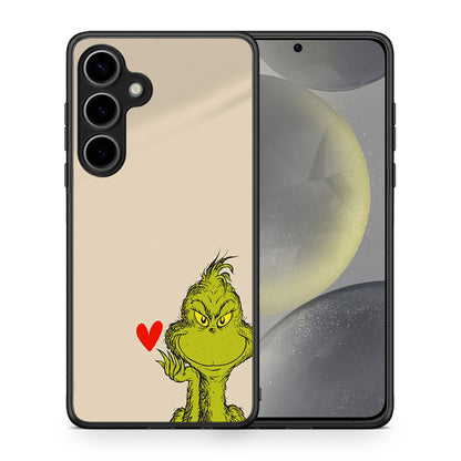 Θήκη Samsung Galaxy S25 Plus Xmas Grinch από τη Smartfits με σχέδιο στο πίσω μέρος και μαύρο περίβλημα | Samsung Galaxy S25 Plus Xmas Grinch case with colorful back and black bezels