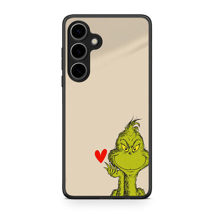 Samsung Galaxy S25 Plus Xmas Grinch θήκη από τη Smartfits με σχέδιο στο πίσω μέρος και μαύρο περίβλημα | Smartphone case with colorful back and black bezels by Smartfits