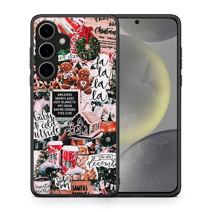 Θήκη Samsung Galaxy S25 Plus Xmas Habbits από τη Smartfits με σχέδιο στο πίσω μέρος και μαύρο περίβλημα | Samsung Galaxy S25 Plus Xmas Habbits case with colorful back and black bezels