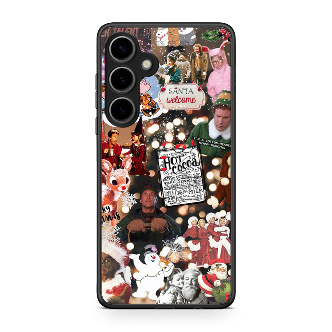 Samsung Galaxy S25 Plus Xmas Movies θήκη από τη Smartfits με σχέδιο στο πίσω μέρος και μαύρο περίβλημα | Smartphone case with colorful back and black bezels by Smartfits