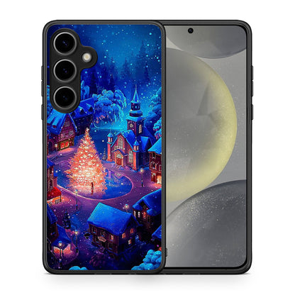 Θήκη Samsung Galaxy S25 Plus Xmas Village από τη Smartfits με σχέδιο στο πίσω μέρος και μαύρο περίβλημα | Samsung Galaxy S25 Plus Xmas Village case with colorful back and black bezels