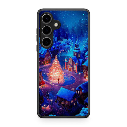 Samsung Galaxy S25 Plus Xmas Village θήκη από τη Smartfits με σχέδιο στο πίσω μέρος και μαύρο περίβλημα | Smartphone case with colorful back and black bezels by Smartfits