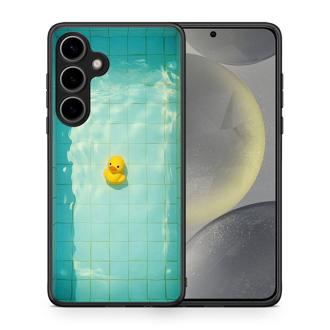 Θήκη Samsung Galaxy S25 Plus Yellow Duck από τη Smartfits με σχέδιο στο πίσω μέρος και μαύρο περίβλημα | Samsung Galaxy S25 Plus Yellow Duck case with colorful back and black bezels