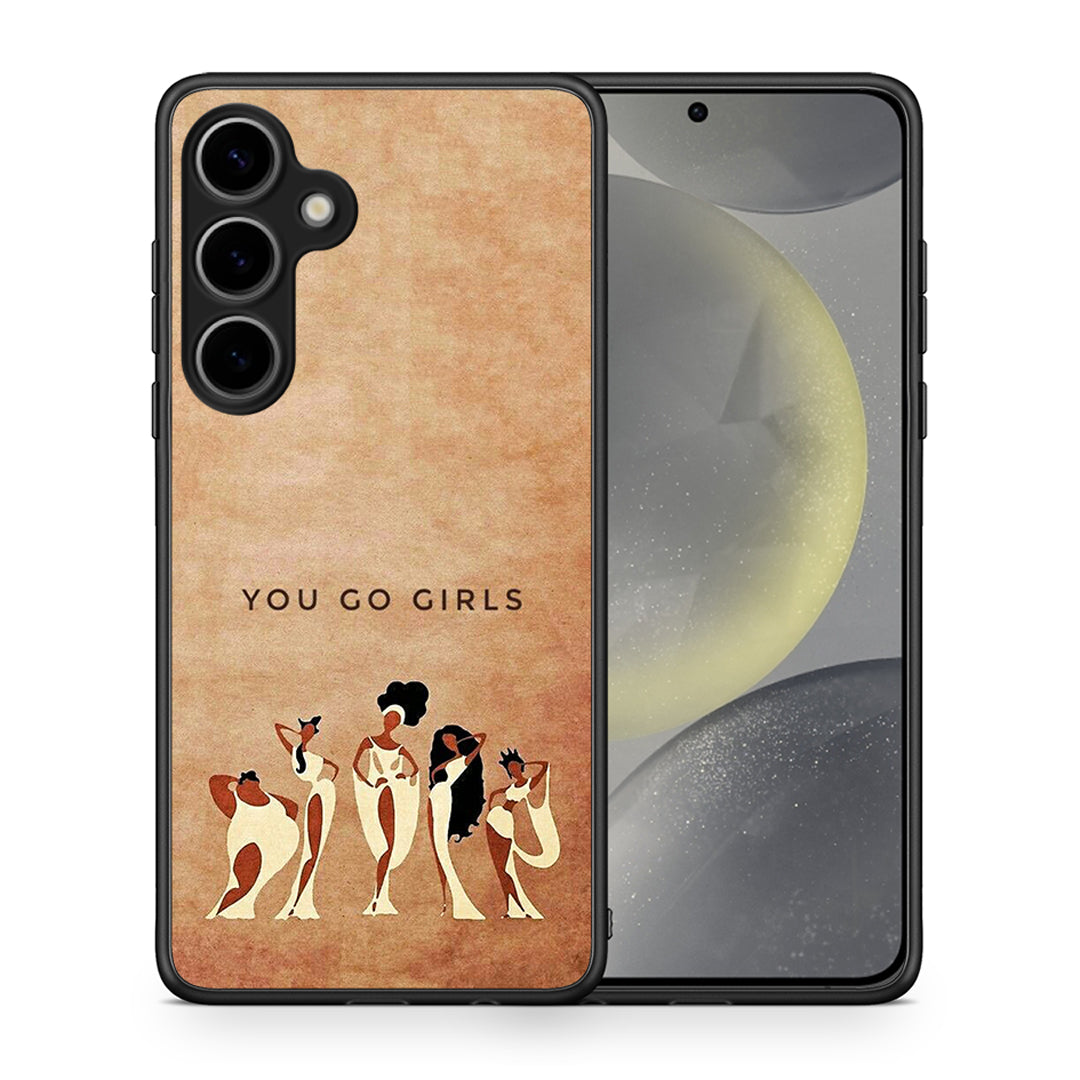 Θήκη Samsung Galaxy S25 Plus You Go Girl από τη Smartfits με σχέδιο στο πίσω μέρος και μαύρο περίβλημα | Samsung Galaxy S25 Plus You Go Girl case with colorful back and black bezels